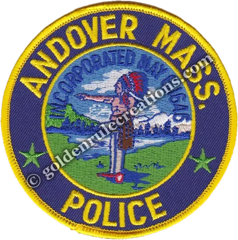 Custom embroidered Andover Police, MA patch