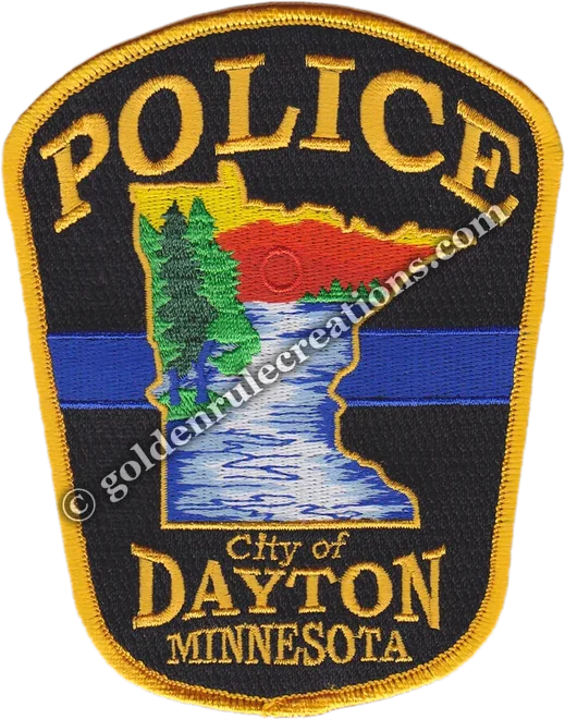 Custom embroidered City of Dayton Police, MN patch