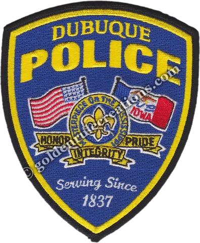 Custom embroidered Dubuque Police, IA patch