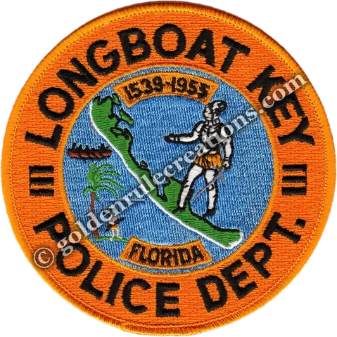Custom embroidered Longboat Key Police Department patch made by Golden Rule Creations